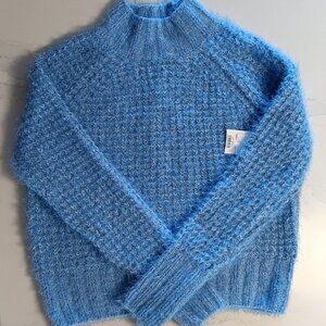 Womens Mock Turtleneck Blue Size Medium NEW
